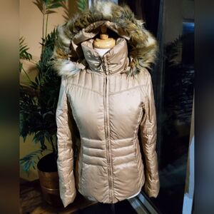 Guess Women's Tan Down Puffer Jacket